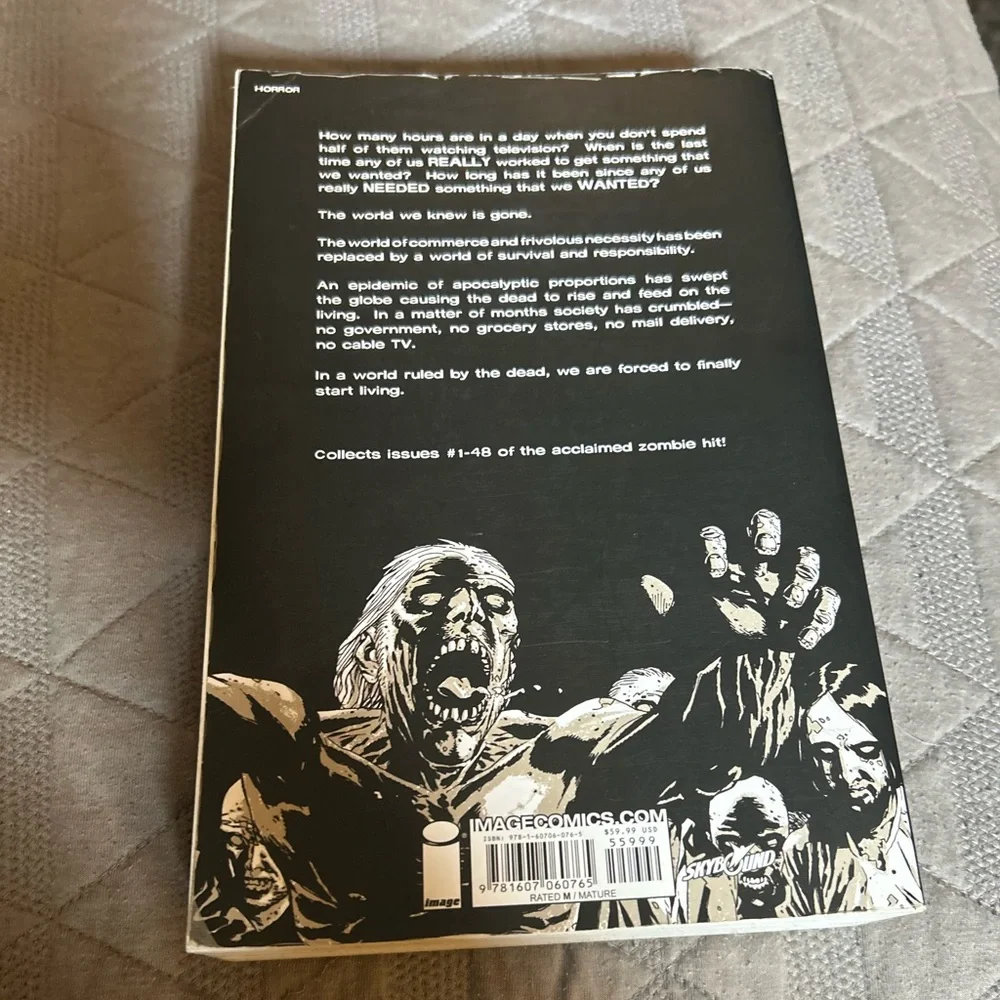 The Walking Dead Compendium One Hardcover Graphic Novel - Black & White Cover